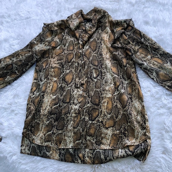 Zara Snake-print Blouse - Picture 6 of 11